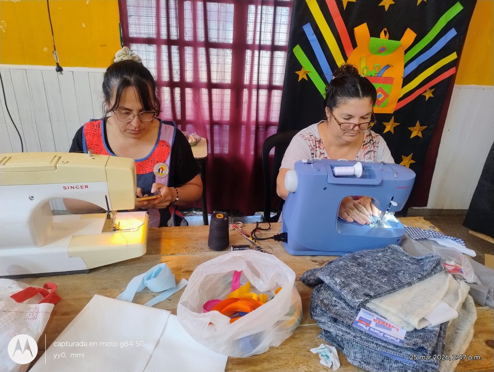 Máquinas de coser utilizadas en el taller